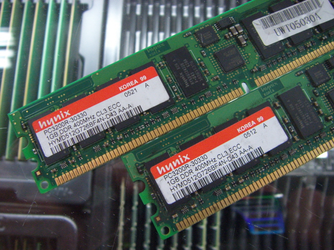 [중고]  하이닉스 서버용 DDR 1G PC-3200R  ECC 레지스터