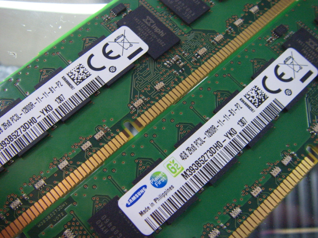 [중고]삼성 서버용 DDR3 4GB PC3-12800R ECC 레지스터